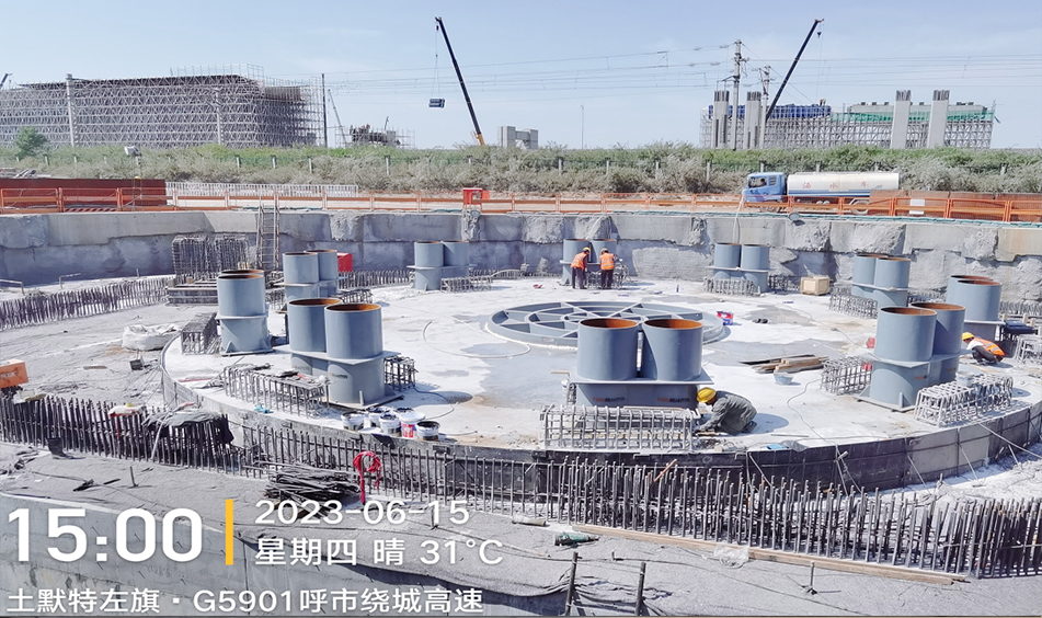 呼和浩特機(jī)場(chǎng)高速公路跨唐包鐵路連續(xù)梁轉(zhuǎn)體橋（中鐵三局）